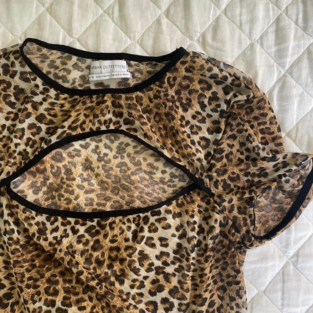 Urban Outfitters cheetah print sheer top